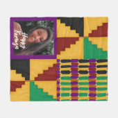 Personalisiertes Kwanzaa-Muster Fleecedecke (Vorderseite (Horizontal))