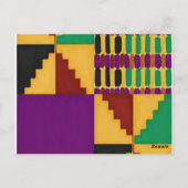 Personalisiertes Kwanzaa-Muster Postkarte (Rückseite)
