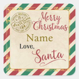 Personalisiertes Label "Frohe Weihnachtsfeier Lieb Quadratischer Aufkleber
