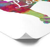 Personalisiertes Labradoodle / Goldendoodle Kunstd Poster (Ecke)