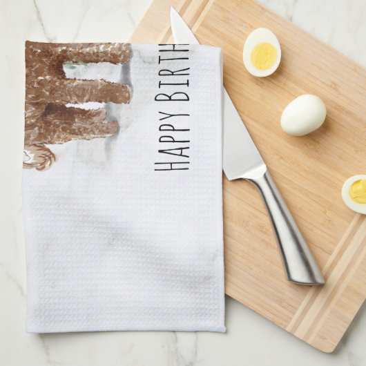 Personalisiertes Labradoodle Hund Küche Handtuch T (Viertel Falte)