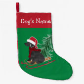 Personalisiertes Labradoodle Weihnachtsgeschirr Kleiner Weihnachtsstrumpf (Vorderseite)