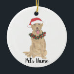 Personalisiertes Labrador (Dudley) Keramik Ornament<br><div class="desc">Machen Sie die schöne Liste in diesem Jahr mit einem personalisierten Ornament Ihrer Lieblings-kleine Elf! Für die süßesten Geschenke,  paaren Sie es mit einem passenden Kunstdruck oder einem anderen Artikel aus meiner dudley labrador Kollektion!</div>