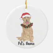 Personalisiertes Labrador (Dudley) Keramik Ornament (Hinten)