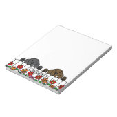 Personalisiertes Labrador Duo, das den Editor ansc Notizblock (Rotiert)