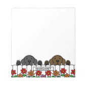 Personalisiertes Labrador Duo, das den Editor ansc Notizblock (Vorderseite)