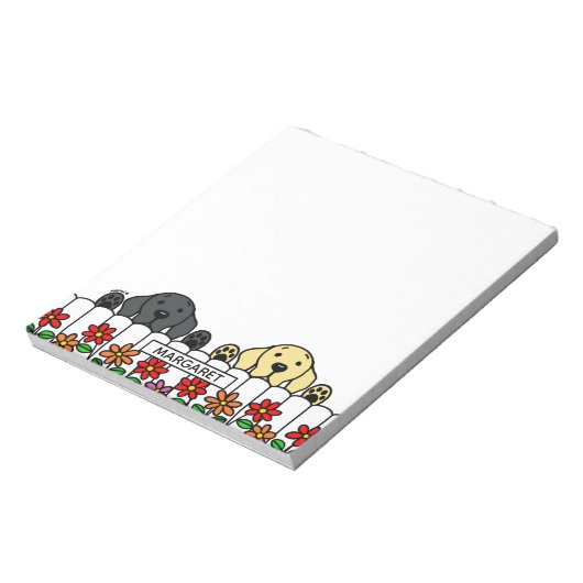 Personalisiertes Labrador Duo, das den Editor ansc Notizblock (Rotiert)
