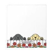 Personalisiertes Labrador Duo, das den Editor ansc Notizblock (Vorderseite)