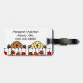 Personalisiertes Labrador Duo, das Ihnen das Gepäc Gepäckanhänger (Rückseite horizontal)