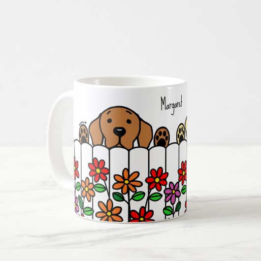 Personalisiertes Labrador Duo Kaffee-Tasse Kaffeetasse (Vorderseite Links)
