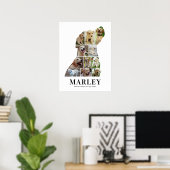 Personalisiertes Labrador-Fotocollage-Poster Poster (Heimbüro)