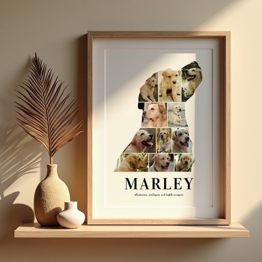 Personalisiertes Labrador-Fotocollage-Poster Poster