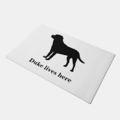 Personalisiertes Labrador Fußmatte (Schrägansicht)