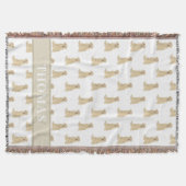 Personalisiertes Labrador (gelb) Decke (Vorderseite)