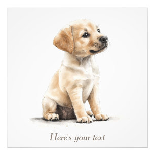 Personalisiertes Labrador Puppy Decor Fotodruck