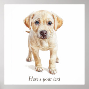 Personalisiertes Labrador Puppy Dog Kinderzimmer d Poster