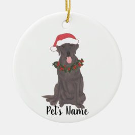 Personalisiertes Labrador (Schokolade) Keramik Ornament