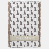 Personalisiertes Labrador (Schokoladenbraun) Decke (Vorderseite Vertikal)