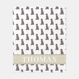 Personalisiertes Labrador (Schokoladenbraun) Fleecedecke