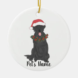 Personalisiertes Labrador (schwarz) Keramik Ornament