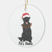 Personalisiertes Labrador (schwarz) Keramik Ornament (Links)