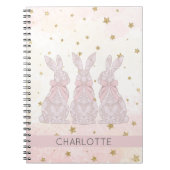 Personalisiertes Lace Bunny OsterNotebook Notizblock (Vorderseite)