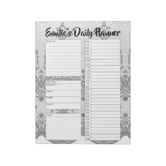 Personalisiertes Lace Daily Planer Organisator-Tag Notizblock