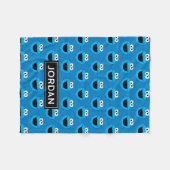 Personalisiertes Lächeln des Keksmonstermusters Fleecedecke (Vorderseite (Horizontal))