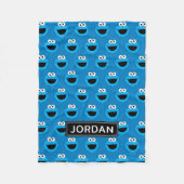 Personalisiertes Lächeln des Keksmonstermusters Fleecedecke (Vorderseite)