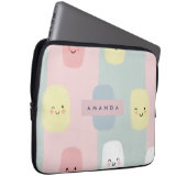 Personalisiertes Lächeln Pastel Süßigkeiten Kawaii Laptopschutzhülle (Vorne Rechts)