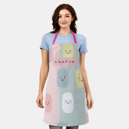Personalisiertes Lächeln Pastel Süßigkeiten Kawaii Schürze