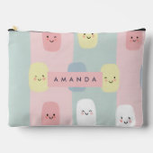 Personalisiertes Lächeln Pastel Süßigkeiten Kawaii Zubehörtasche (Vorderseite)
