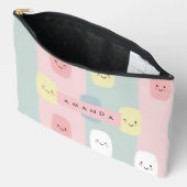 Personalisiertes Lächeln Pastel Süßigkeiten Kawaii Zubehörtasche (Offen)
