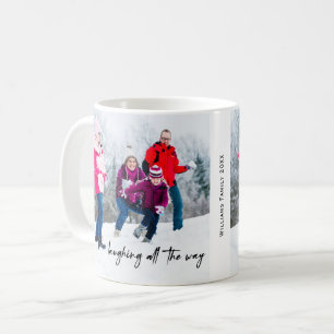 Personalisiertes Lachendes Weihnachtsfoto Kaffeetasse