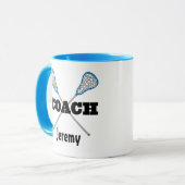 Personalisiertes Lacrosse Coach Geschenk Tasse (Vorderseite Links)