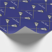 Personalisiertes Lacrosse-Geschenk Geschenkpapier (Ecke)