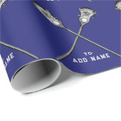 Personalisiertes Lacrosse-Geschenk Geschenkpapier (Rolleneckpunkt)