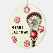 Personalisiertes Lacrosse-Geschenk Keramikornament (Links)