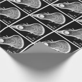 Personalisiertes Lacrosse Geschenkpapier (Ecke)