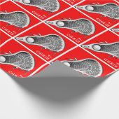 Personalisiertes Lacrosse Geschenkpapier (Ecke)