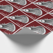 Personalisiertes Lacrosse Geschenkpapier (Ecke)