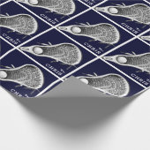 Personalisiertes Lacrosse Geschenkpapier (Ecke)