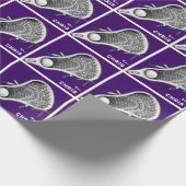 Personalisiertes Lacrosse Geschenkpapier (Ecke)