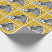 Personalisiertes Lacrosse Geschenkpapier (Ecke)