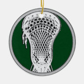 Personalisiertes Lacrosse Keepake-Geschenk Keramik Ornament (Vorne)