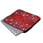 Personalisiertes Lacrosse-Muster Laptopschutzhülle (Vorne Knopf)