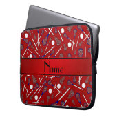 Personalisiertes Lacrosse-Muster Laptopschutzhülle (Vorderseite Links)