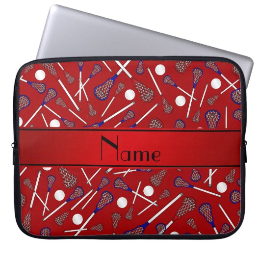 Personalisiertes Lacrosse-Muster Laptopschutzhülle (Vorderseite)