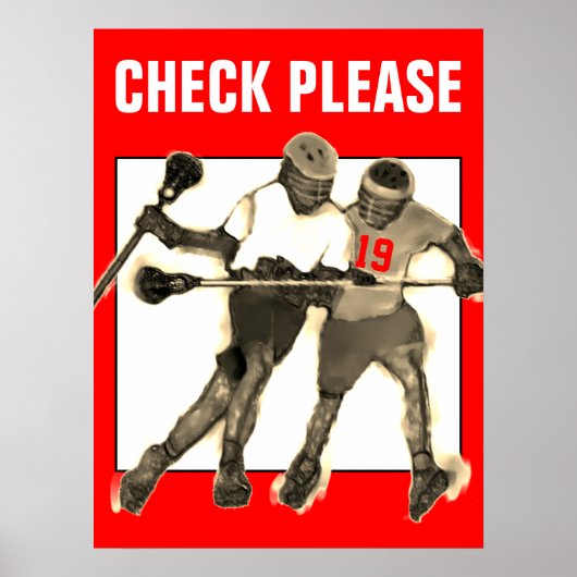 Personalisiertes Lacrosse Poster (Vorne)