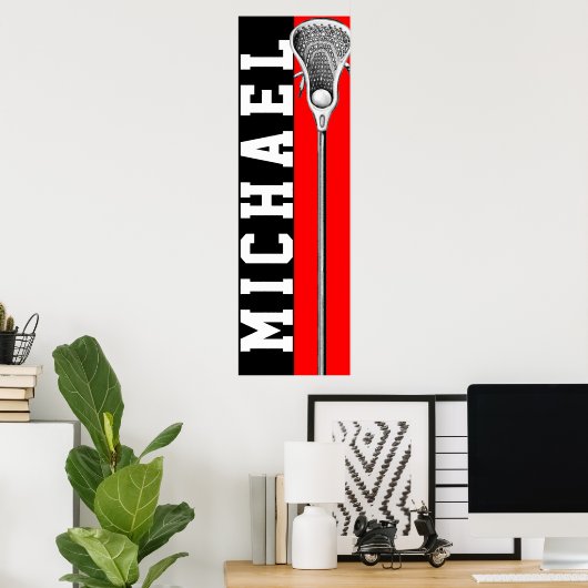 personalisiertes Lacrosse Poster (Heimbüro)